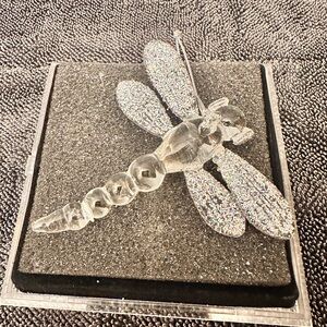 Unique Treasures Hand Spun Glass Dragonfly Ornament